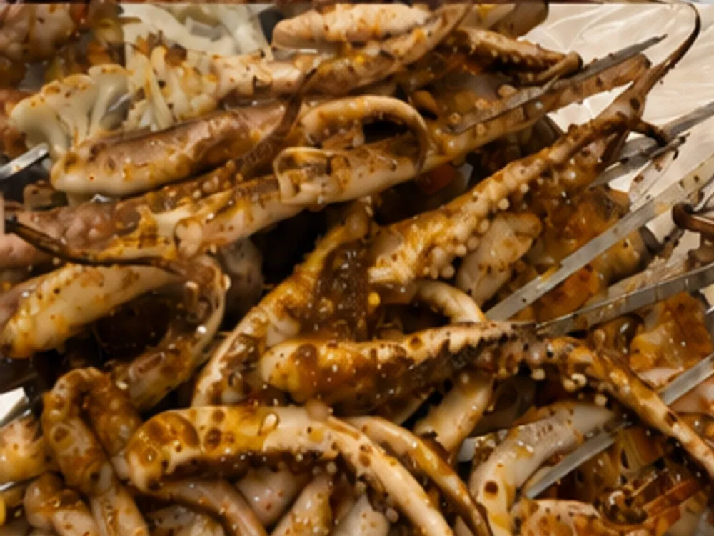 Seasoned squid tentacles